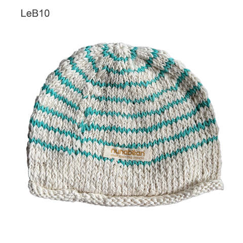 eco-baby stripey beanies (0-3m)