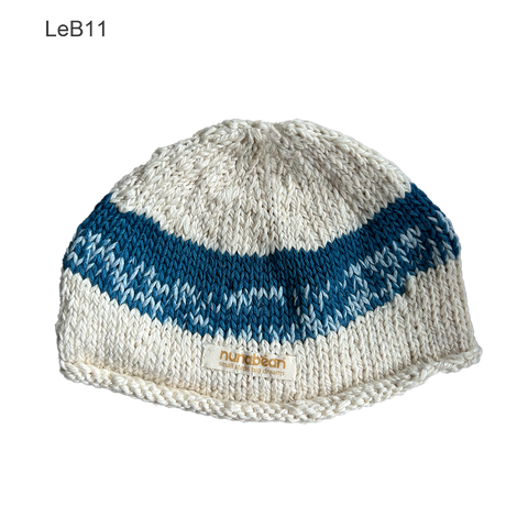 eco-baby stripey beanies (0-3m)