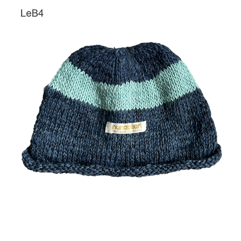 eco-baby stripey beanies (0-3m)