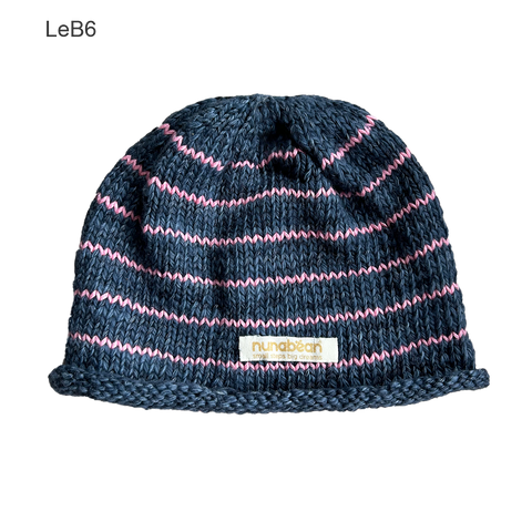 eco-baby stripey beanies (0-3m)