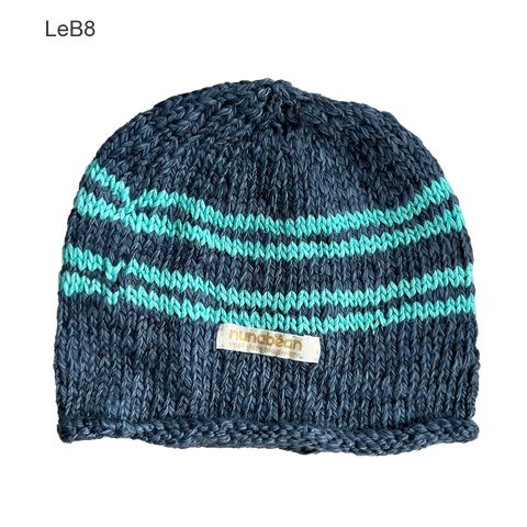 eco-baby stripey beanies (0-3m)