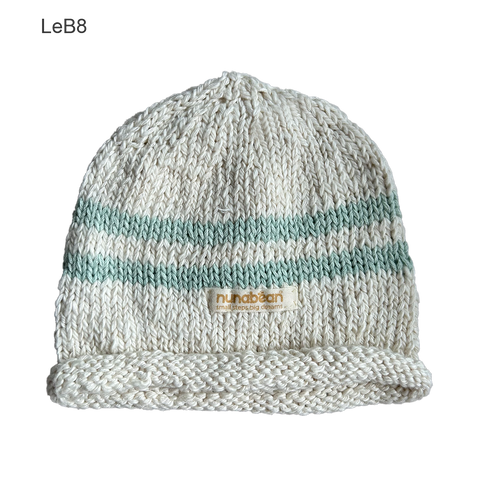 eco-baby stripey beanies (0-3m)