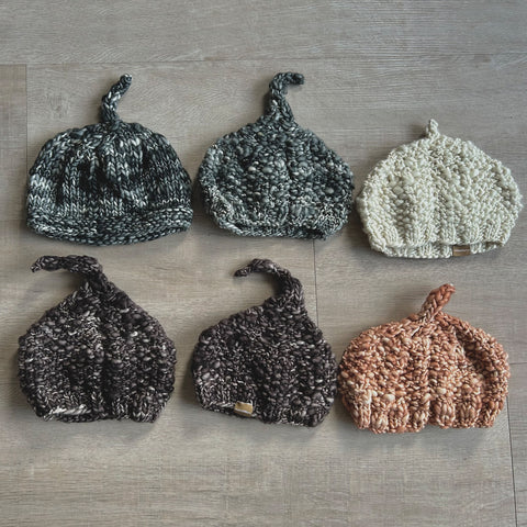 baby acorn beanie