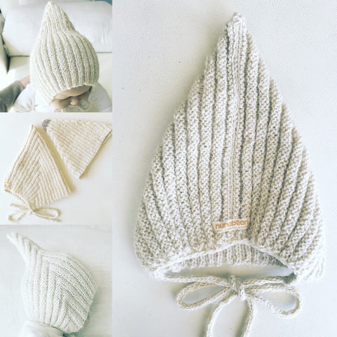 baby bonnet (pixie chevron)