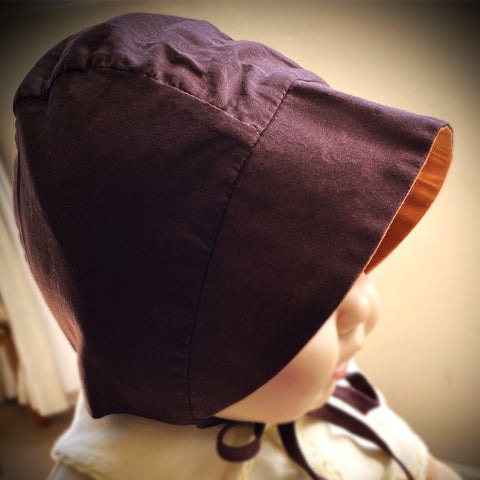 reversible baby bonnet